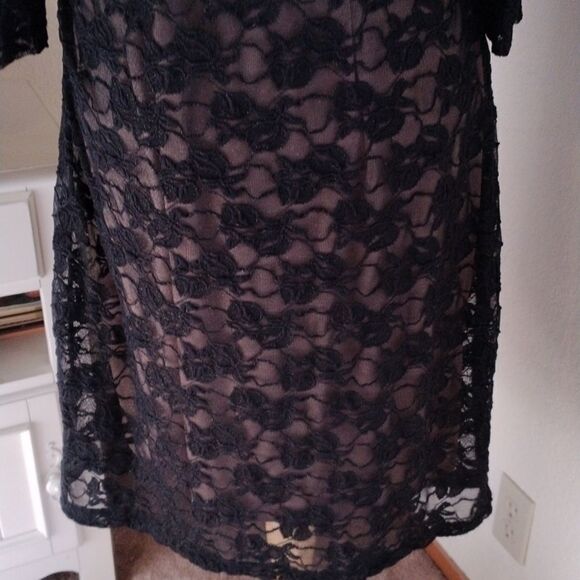 NWT Coldwater Creek Black Lace Dress - Picture 7 of 12